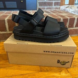 Dr. Martens Black Voss Leather Sandals